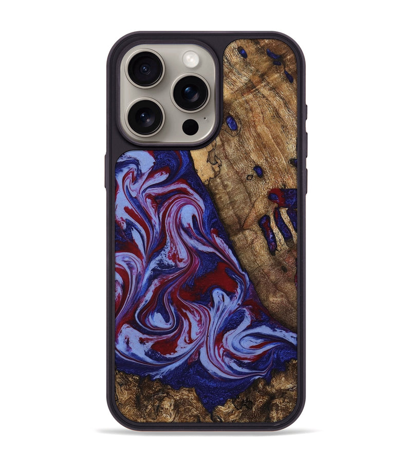 iPhone 15 Pro Max Wood Phone Case - Braiden (Red, 781114)