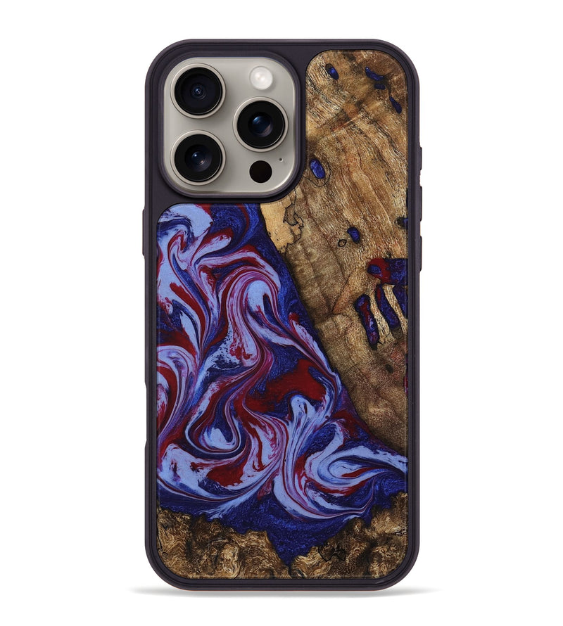 iPhone 16 Pro Max Wood Phone Case - Braiden (Red, 781114)