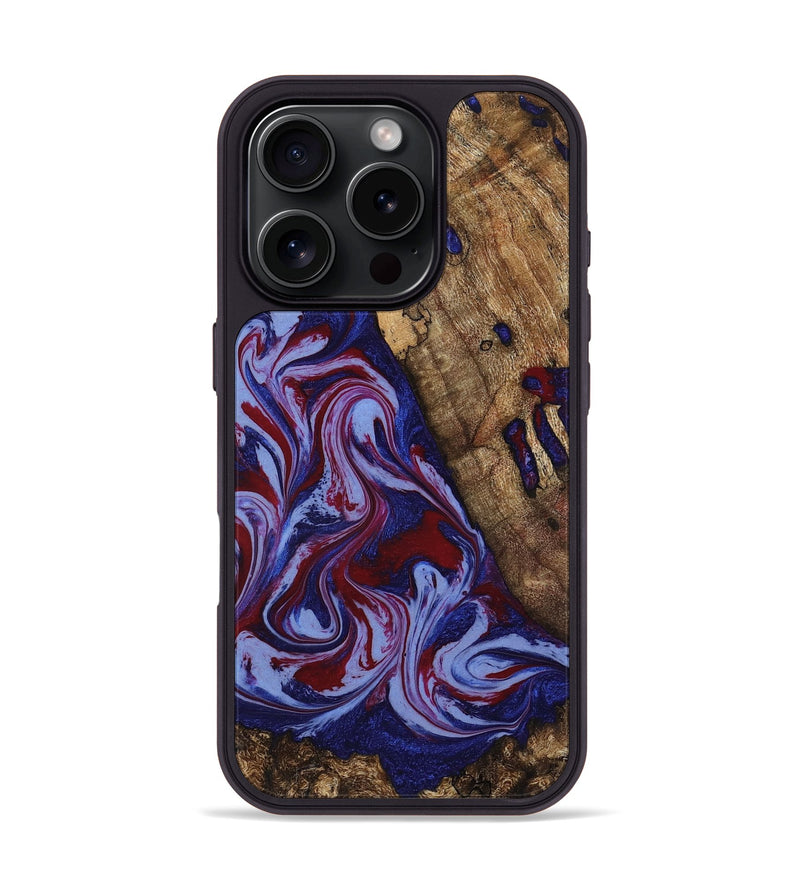 iPhone 16 Pro Wood Phone Case - Braiden (Red, 781114)
