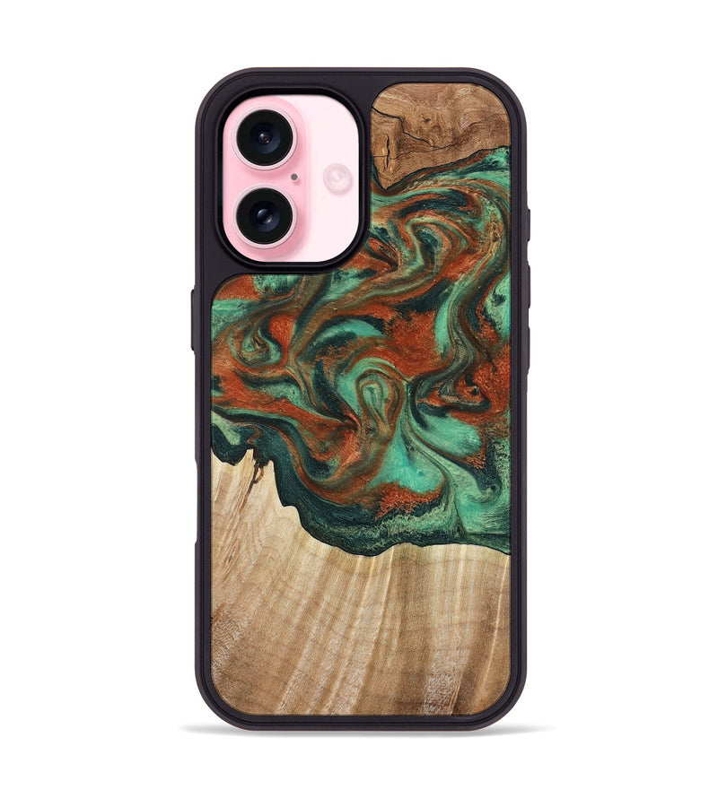 iPhone 17 Wood Phone Case - Dejah (Green, 781123)