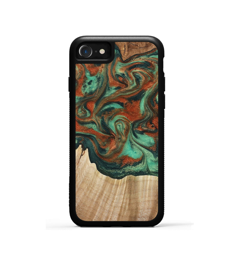 iPhone SE Wood Phone Case - Dejah (Green, 781123)