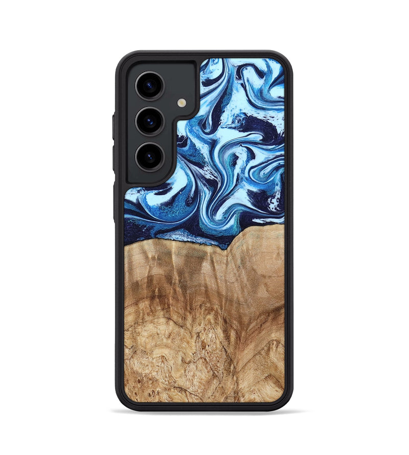 Galaxy S24 Wood Phone Case - Trina (Blue, 781148)