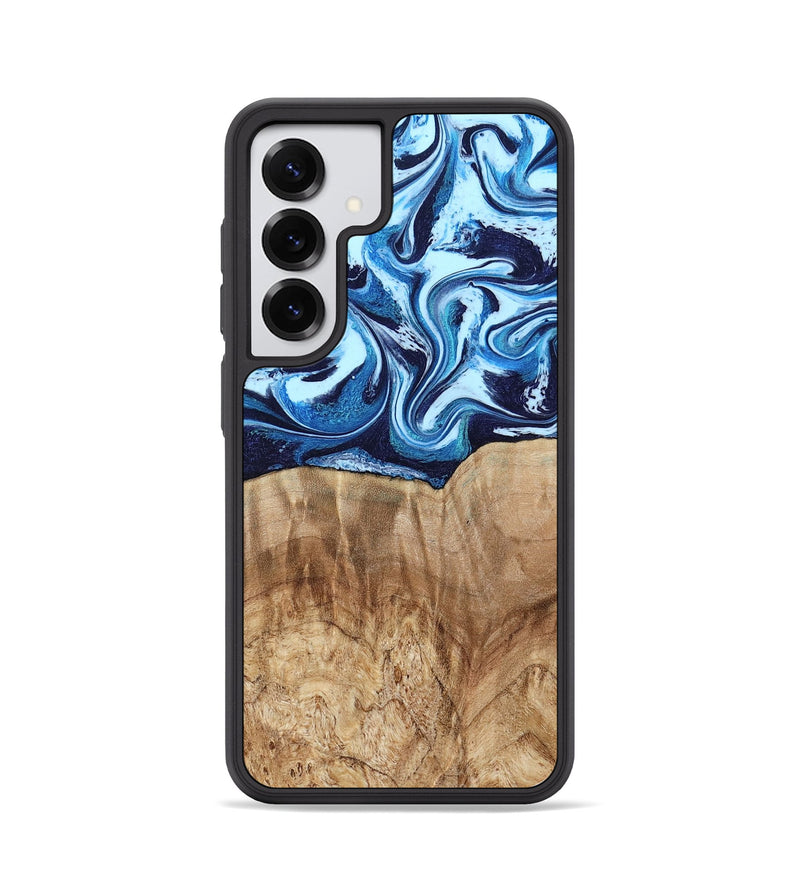 Galaxy S25 Wood Phone Case - Trina (Blue, 781148)