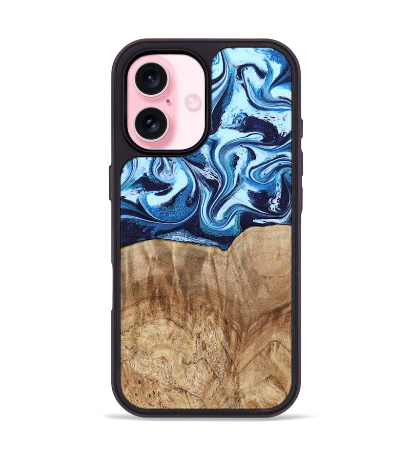 iPhone 17 Wood Phone Case - Trina (Blue, 781148)