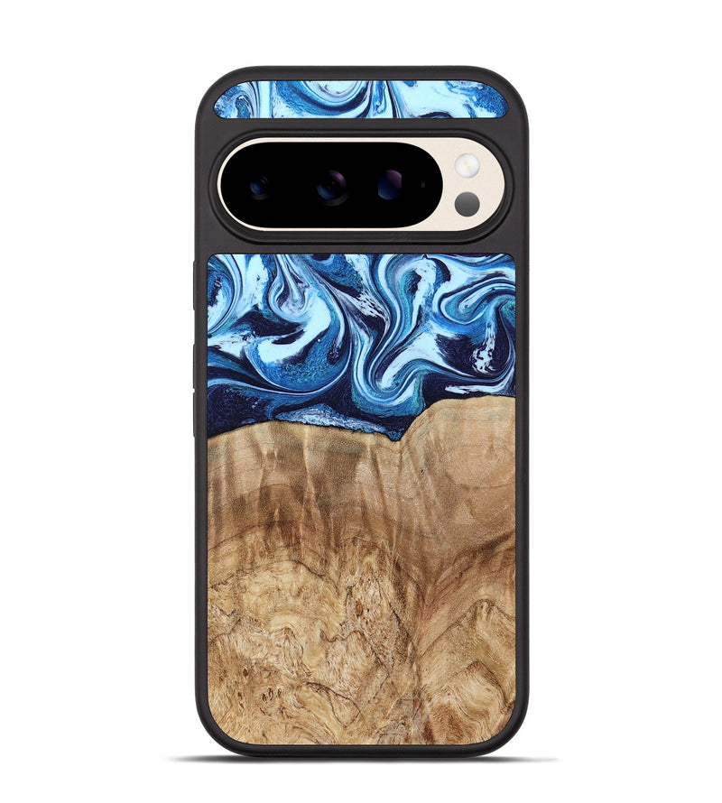Pixel 10 Wood Phone Case - Trina (Blue, 781148)