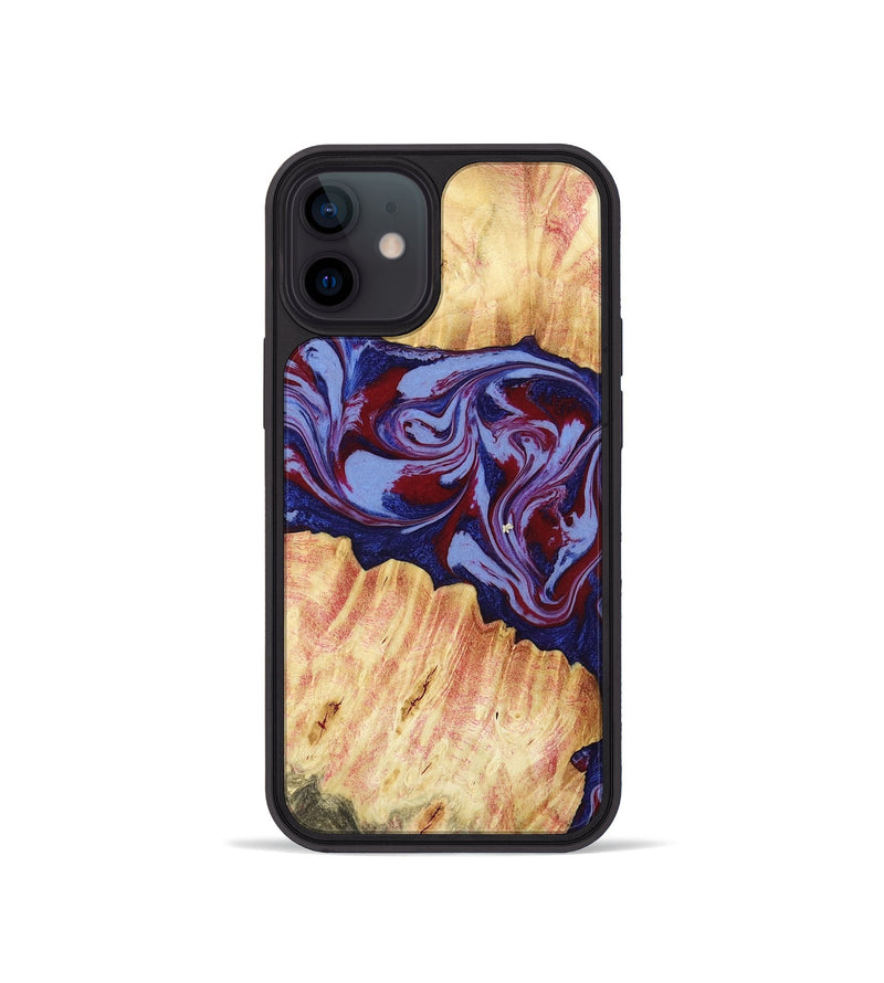 iPhone 12 mini Wood Phone Case - Ashely (Red, 781330)