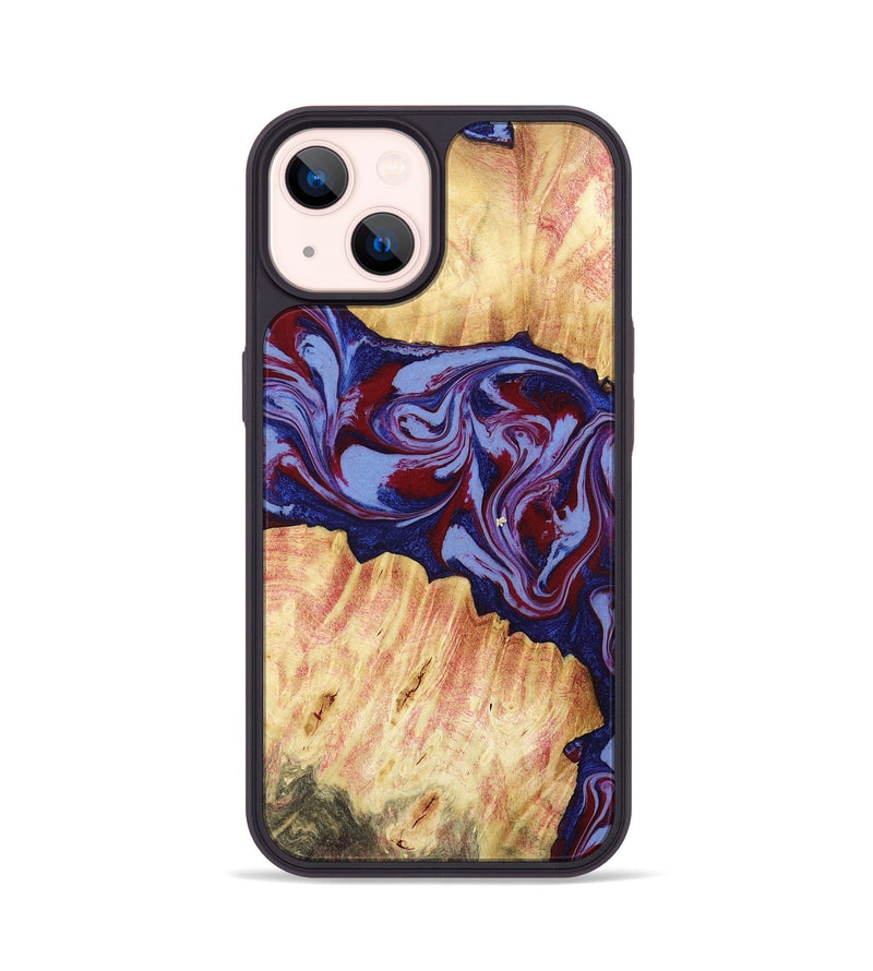 iPhone 14 Wood Phone Case - Ashely (Red, 781330)