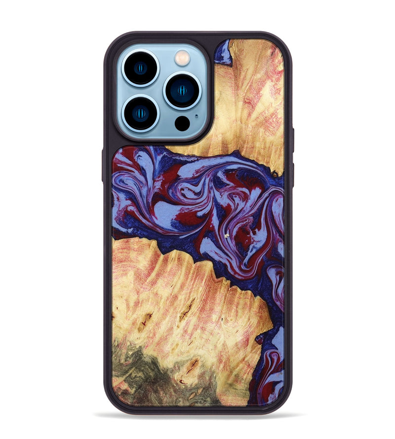iPhone 14 Pro Max Wood Phone Case - Ashely (Red, 781330)