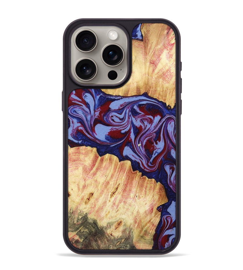 iPhone 15 Pro Max Wood Phone Case - Ashely (Red, 781330)