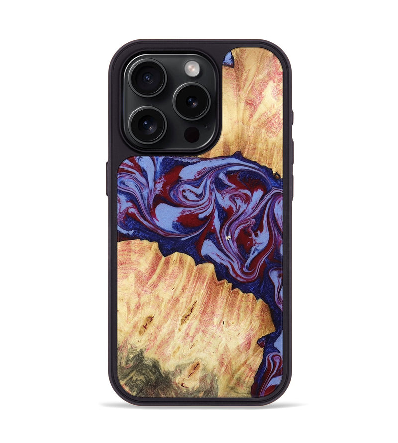 iPhone 15 Pro Wood Phone Case - Ashely (Red, 781330)