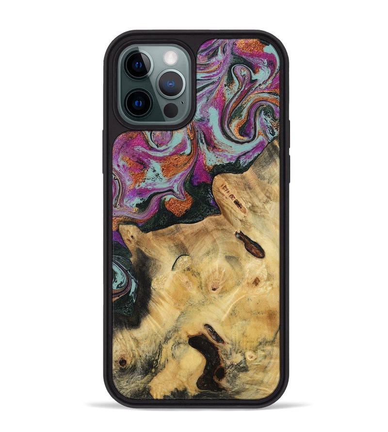 iPhone 12 Pro Max Wood Phone Case - Randell (Green, 781365)