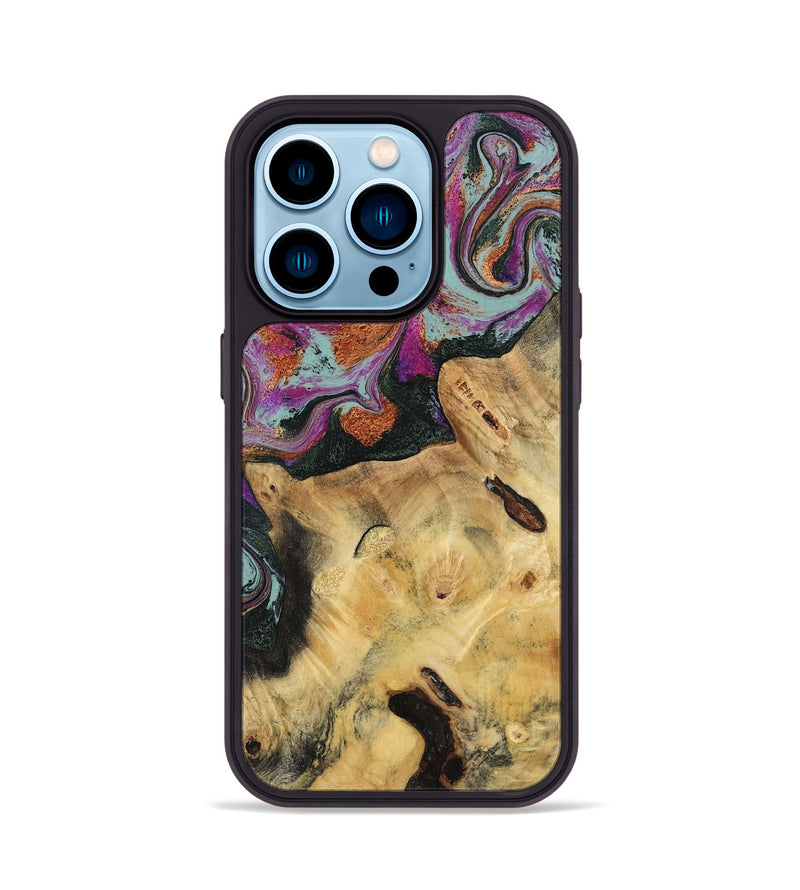 iPhone 14 Pro Wood Phone Case - Randell (Green, 781365)