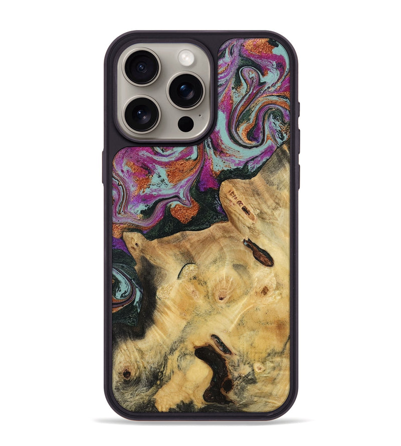 iPhone 15 Pro Max Wood Phone Case - Randell (Green, 781365)