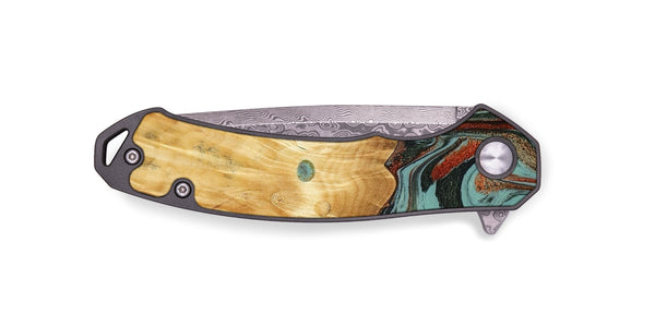 EDC Wood Pocket Knife - Mahlon (Green, 781565)