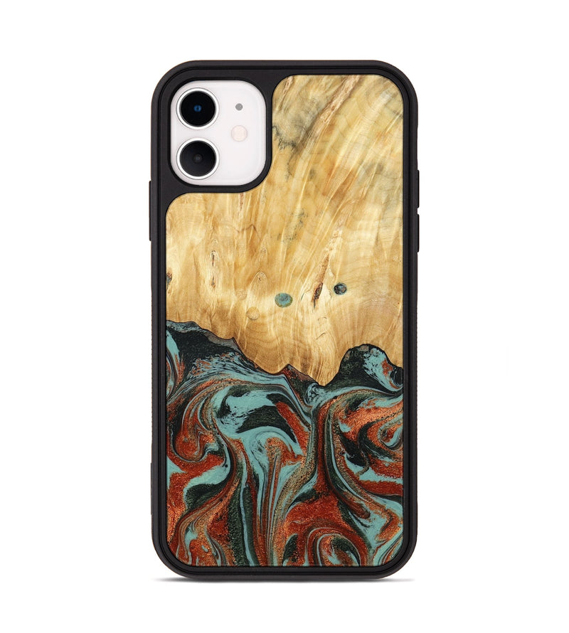iPhone 11 Wood Phone Case - Mahlon (Green, 781565)