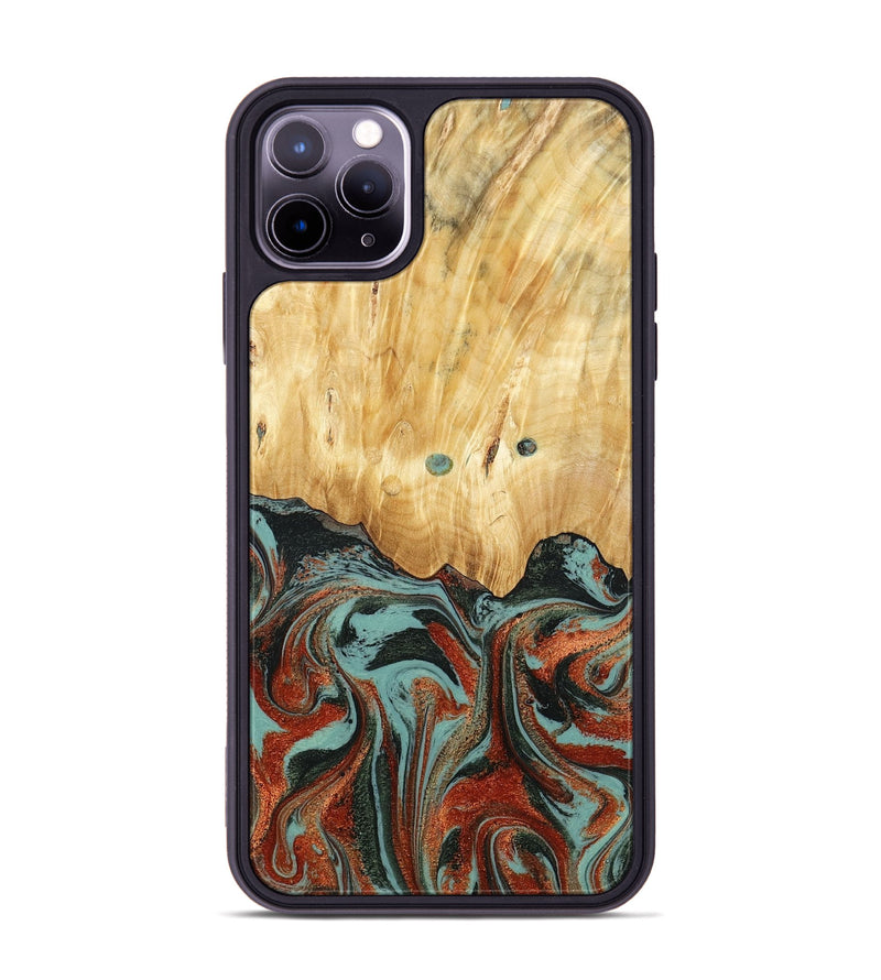 iPhone 11 Pro Max Wood Phone Case - Mahlon (Green, 781565)