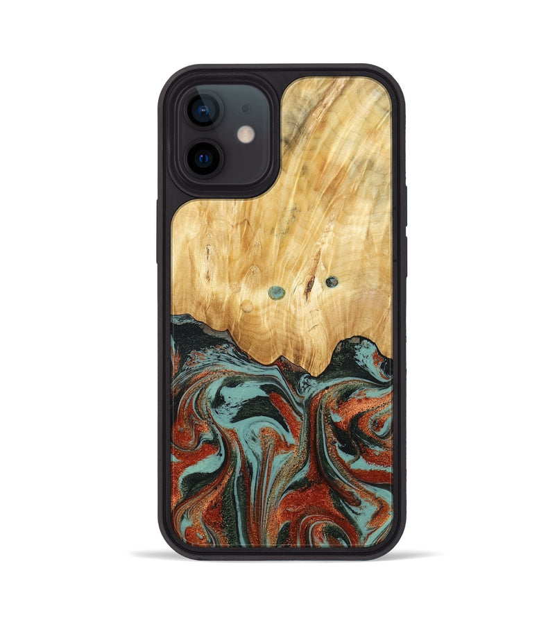 iPhone 12 Wood Phone Case - Mahlon (Green, 781565)