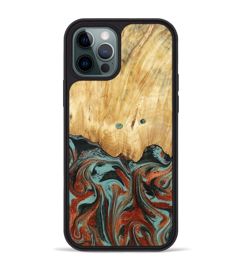 iPhone 12 Pro Max Wood Phone Case - Mahlon (Green, 781565)