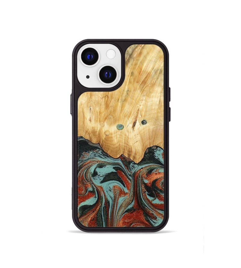 iPhone 13 mini Wood Phone Case - Mahlon (Green, 781565)