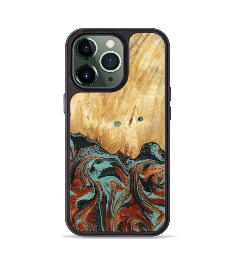 iPhone 13 Pro Wood Phone Case - Mahlon (Green, 781565)