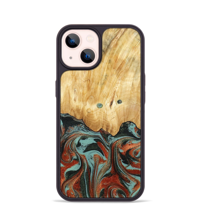 iPhone 14 Wood Phone Case - Mahlon (Green, 781565)