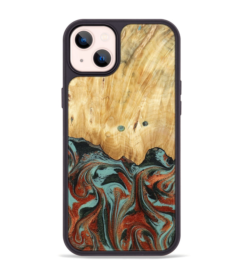 iPhone 14 Plus Wood Phone Case - Mahlon (Green, 781565)