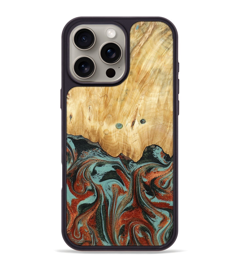 iPhone 16 Pro Max Wood Phone Case - Mahlon (Green, 781565)