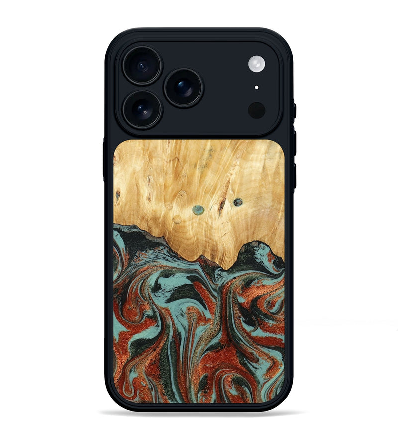 iPhone 17 Pro Max Wood Phone Case - Mahlon (Green, 781565)