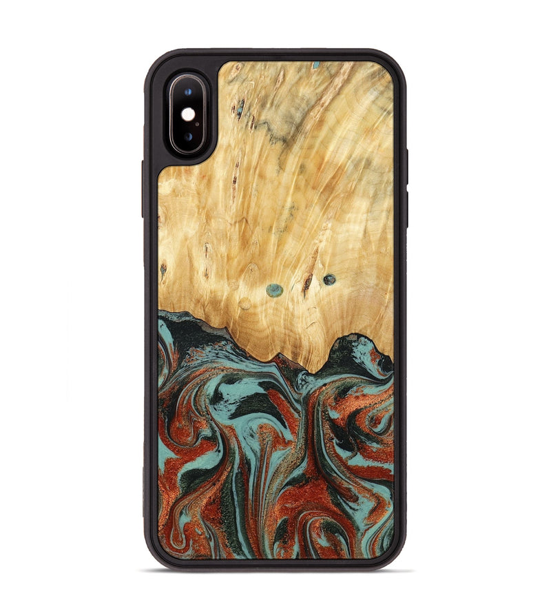 iPhone Xs Max Wood Phone Case - Mahlon (Green, 781565)