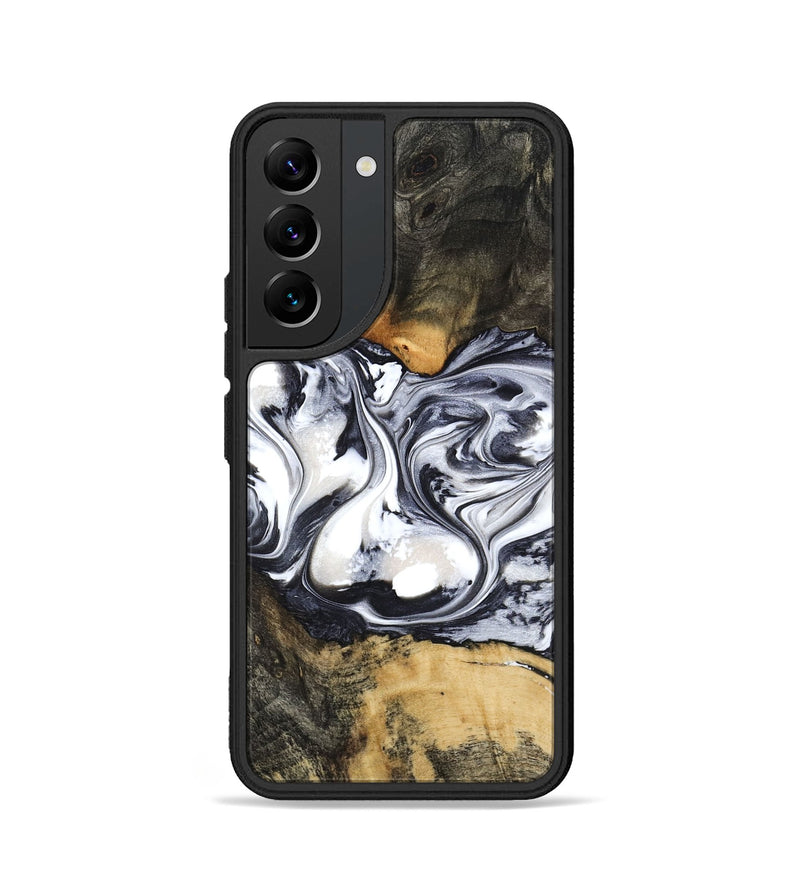 Galaxy S22 Wood Phone Case - Verna (Black & White, 781580)