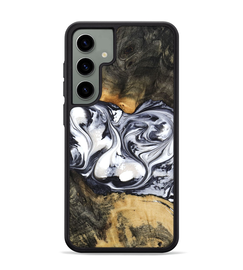 Galaxy S24 Plus Wood Phone Case - Verna (Black & White, 781580)