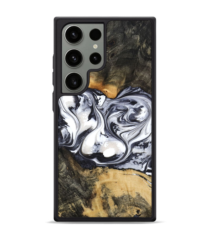 Galaxy S24 Ultra Wood Phone Case - Verna (Black & White, 781580)