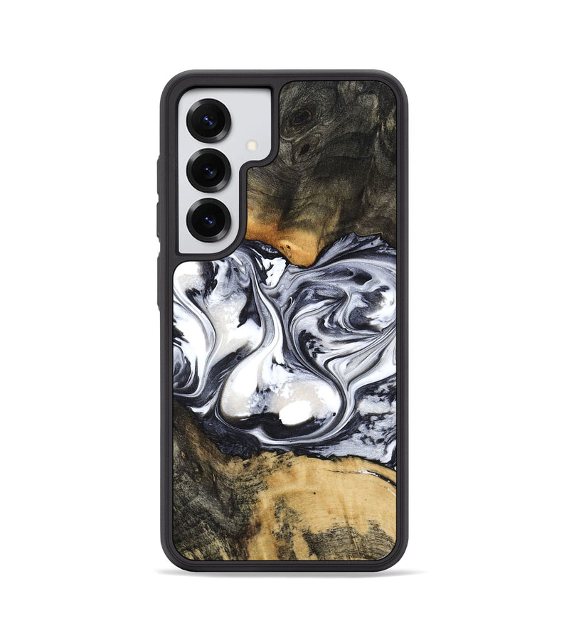 Galaxy S25 Wood Phone Case - Verna (Black & White, 781580)