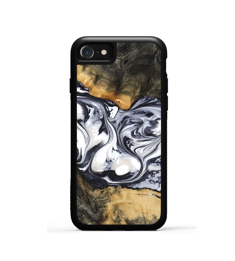 iPhone SE Wood Phone Case - Verna (Black & White, 781580)