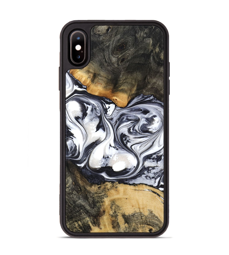 iPhone Xs Max Wood Phone Case - Verna (Black & White, 781580)