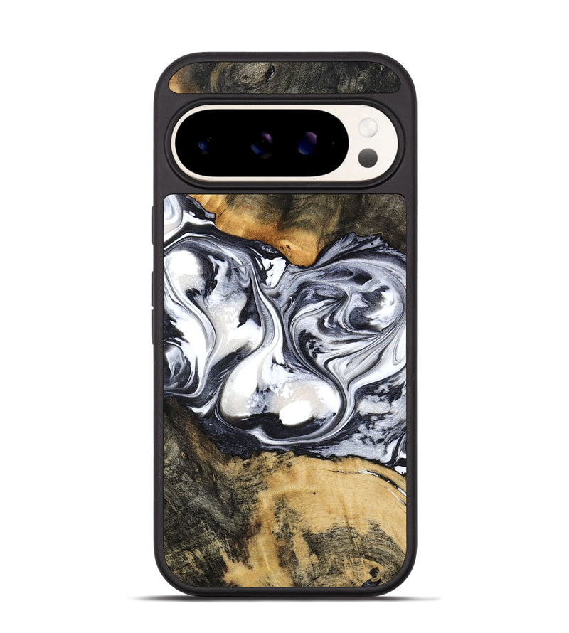 Pixel 9 Pro Wood Phone Case - Verna (Black & White, 781580)