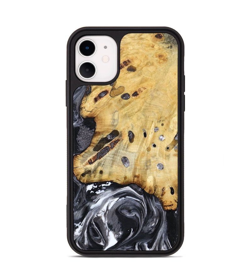 iPhone 11 Wood Phone Case - Nevada (Black & White, 781581)