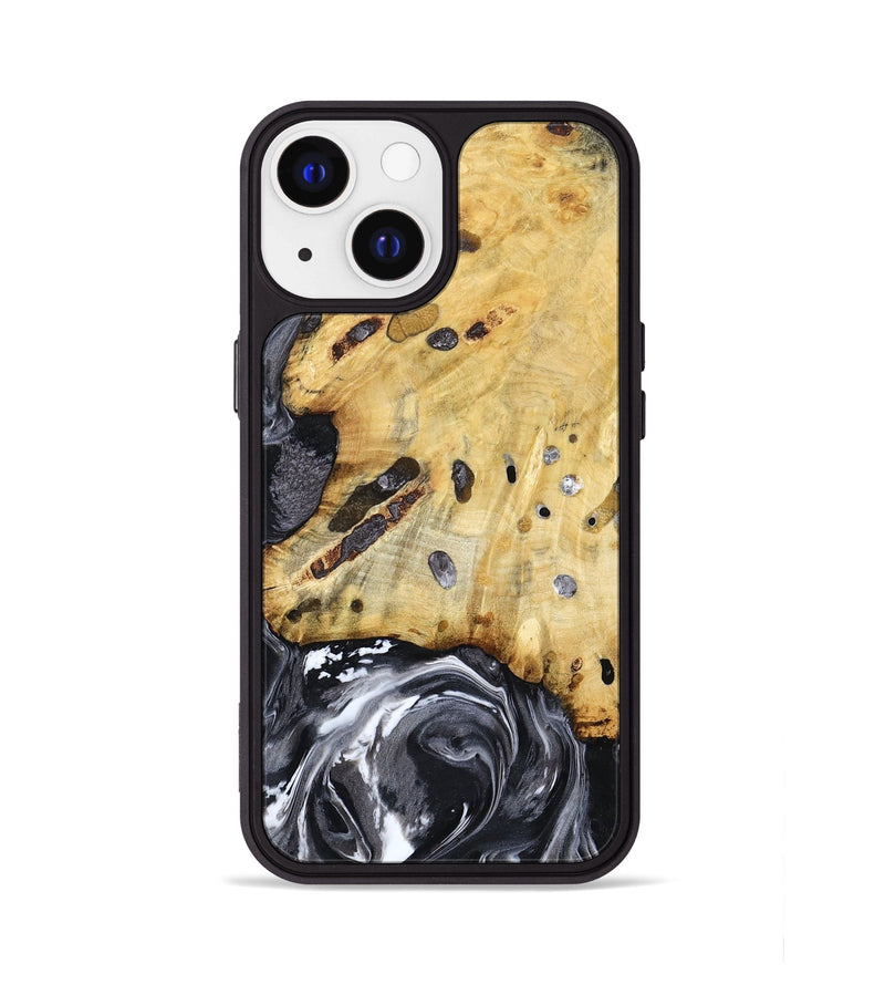iPhone 13 Wood Phone Case - Nevada (Black & White, 781581)