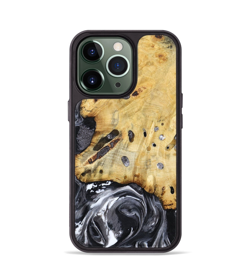 iPhone 13 Pro Wood Phone Case - Nevada (Black & White, 781581)