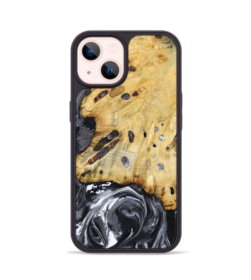 iPhone 14 Wood Phone Case - Nevada (Black & White, 781581)