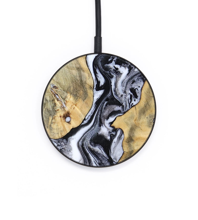 Circle Wood Wireless Charger - Izael (Black & White, 781582)