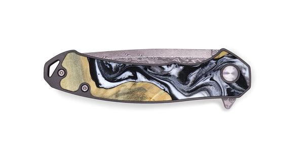 EDC Wood Pocket Knife - Izael (Black & White, 781582)