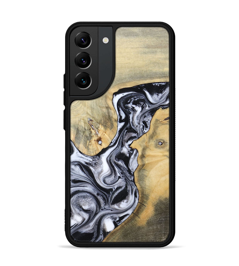 Galaxy S22 Plus Wood Phone Case - Izael (Black & White, 781582)