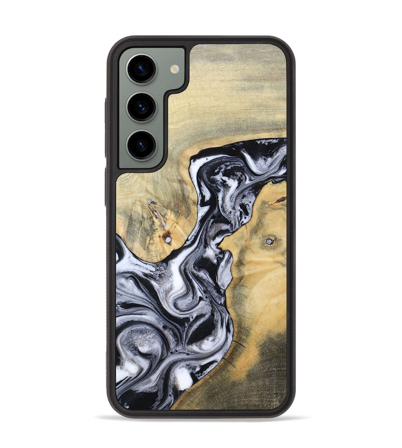 Galaxy S23 Plus Wood Phone Case - Izael (Black & White, 781582)