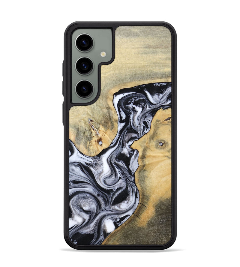 Galaxy S24 Plus Wood Phone Case - Izael (Black & White, 781582)