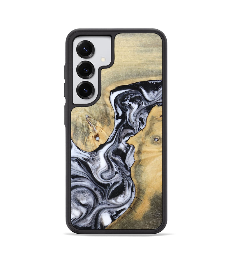 Galaxy S25 Wood Phone Case - Izael (Black & White, 781582)