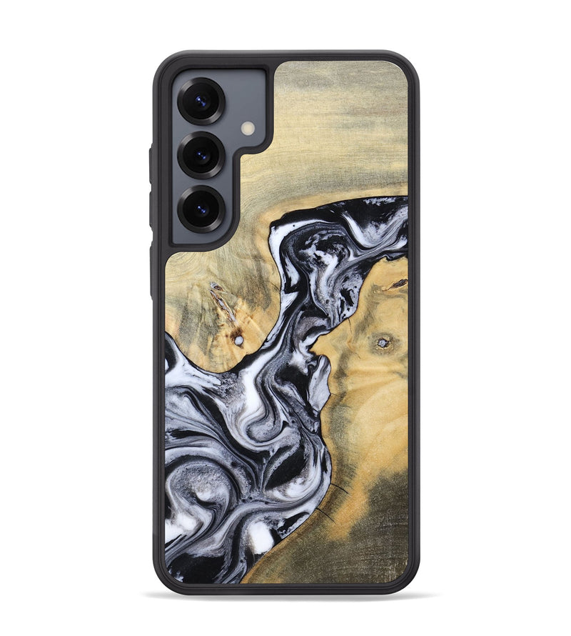 Galaxy S25 Plus Wood Phone Case - Izael (Black & White, 781582)
