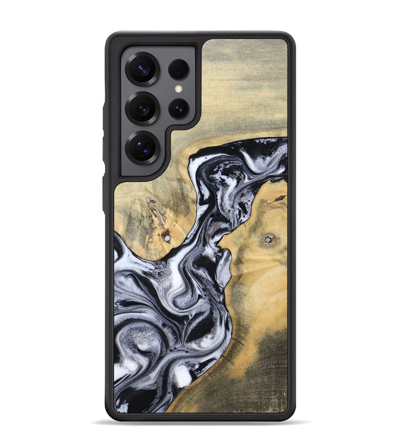 Galaxy S25 Ultra Wood Phone Case - Izael (Black & White, 781582)