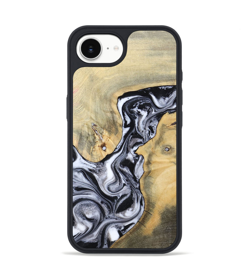 iPhone 16e Wood Phone Case - Izael (Black & White, 781582)