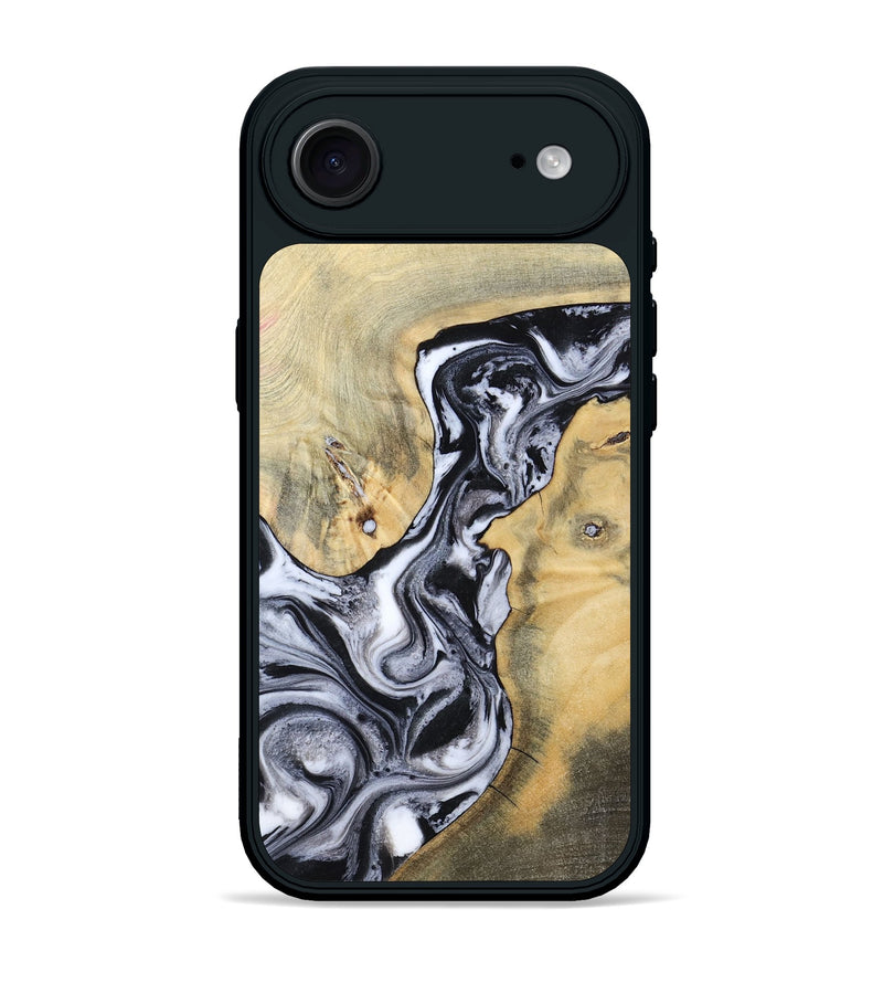 iPhone 17 Air Wood Phone Case - Izael (Black & White, 781582)